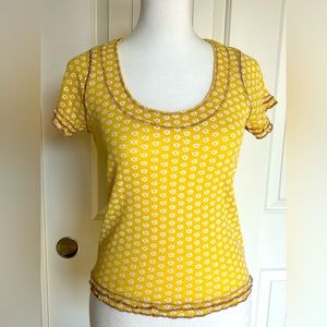 NWT Free People Cute top with scoop neck, cap sleeves